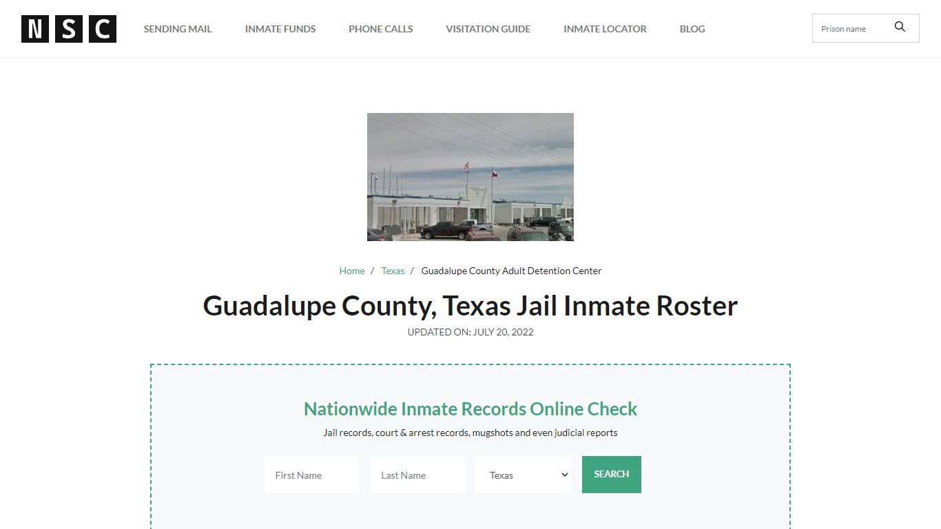 Guadalupe County, Texas Jail Inmate List