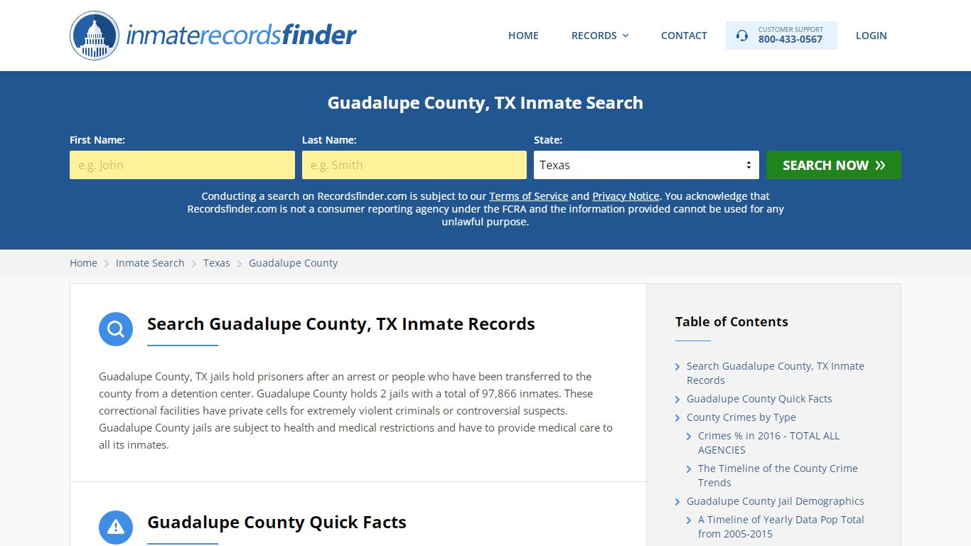 Guadalupe County, TX Inmate Lookup & Jail Records Online