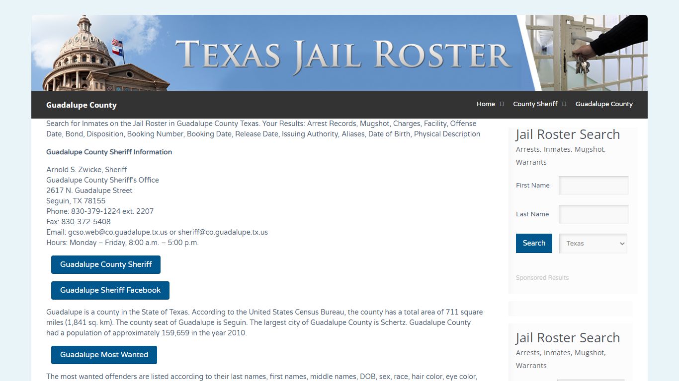 Guadalupe County | Jail Roster Search